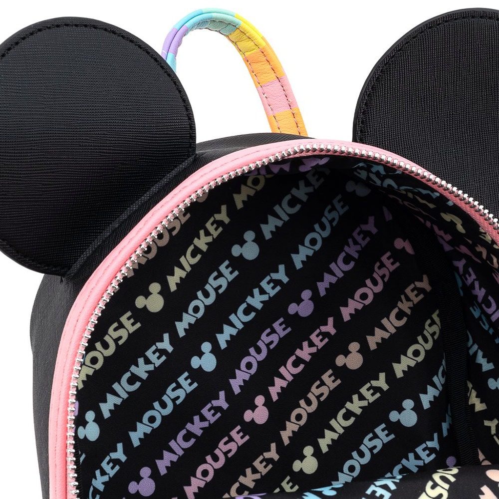 Disney Rainbow Mickey Mouse Pastel Backpack and Wallet Set Loungefly Disney Mickey Mouse Pastel Rainbow Mini Backpack  main image 2