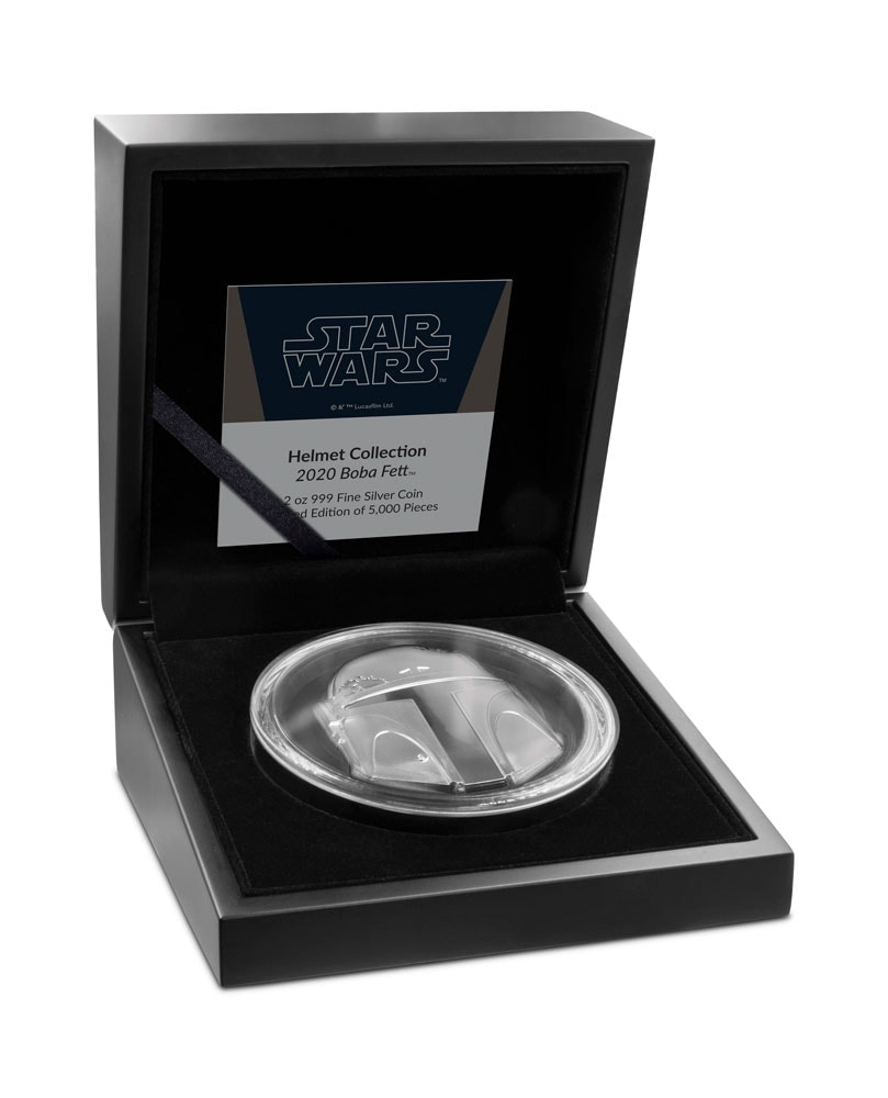 Boba Fett™ Helmet 2oz Silver Coin by New Zealand Mint | Sideshow