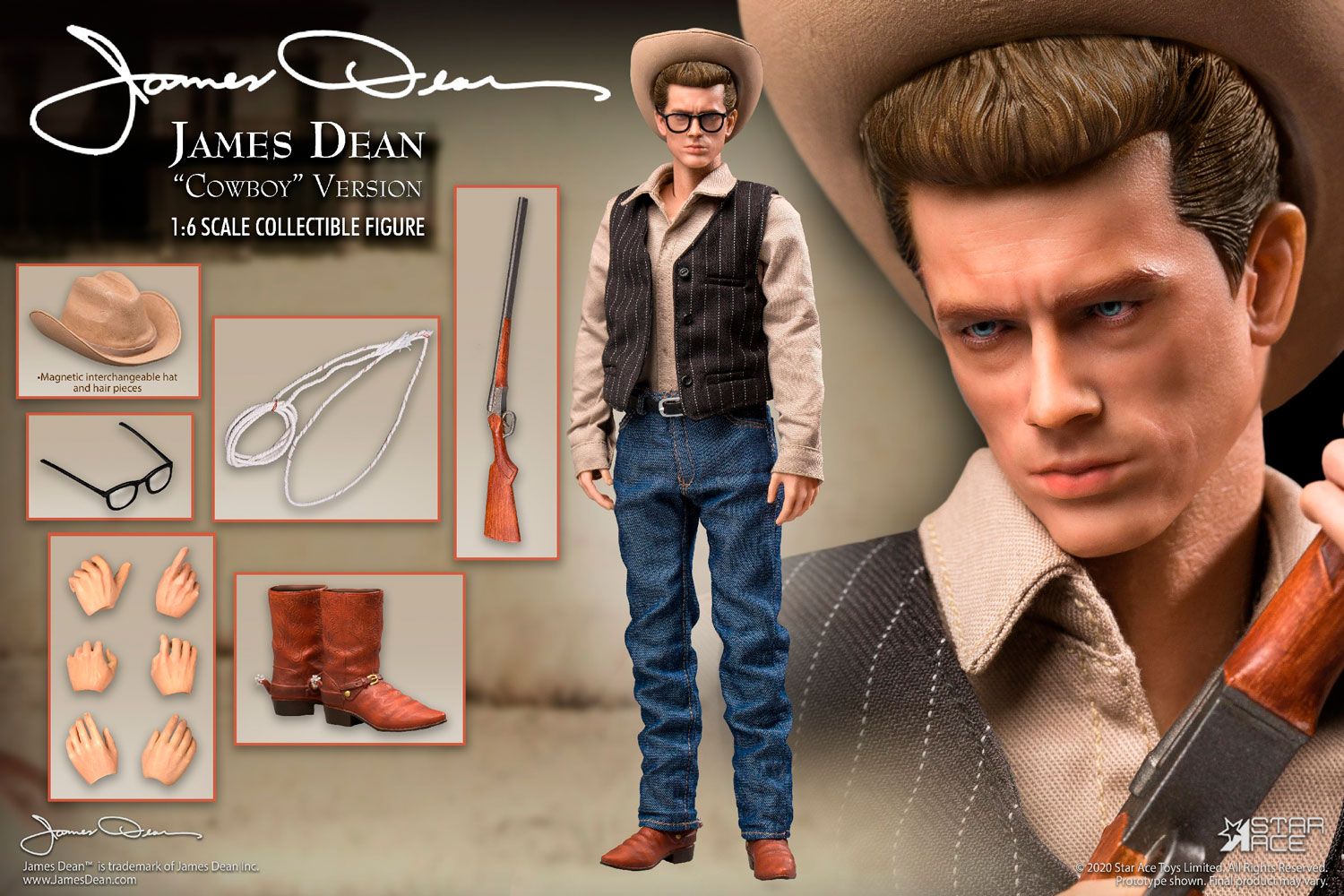 James Dean Cowboy Version Sixth Scale Figure by Star Ace Toys