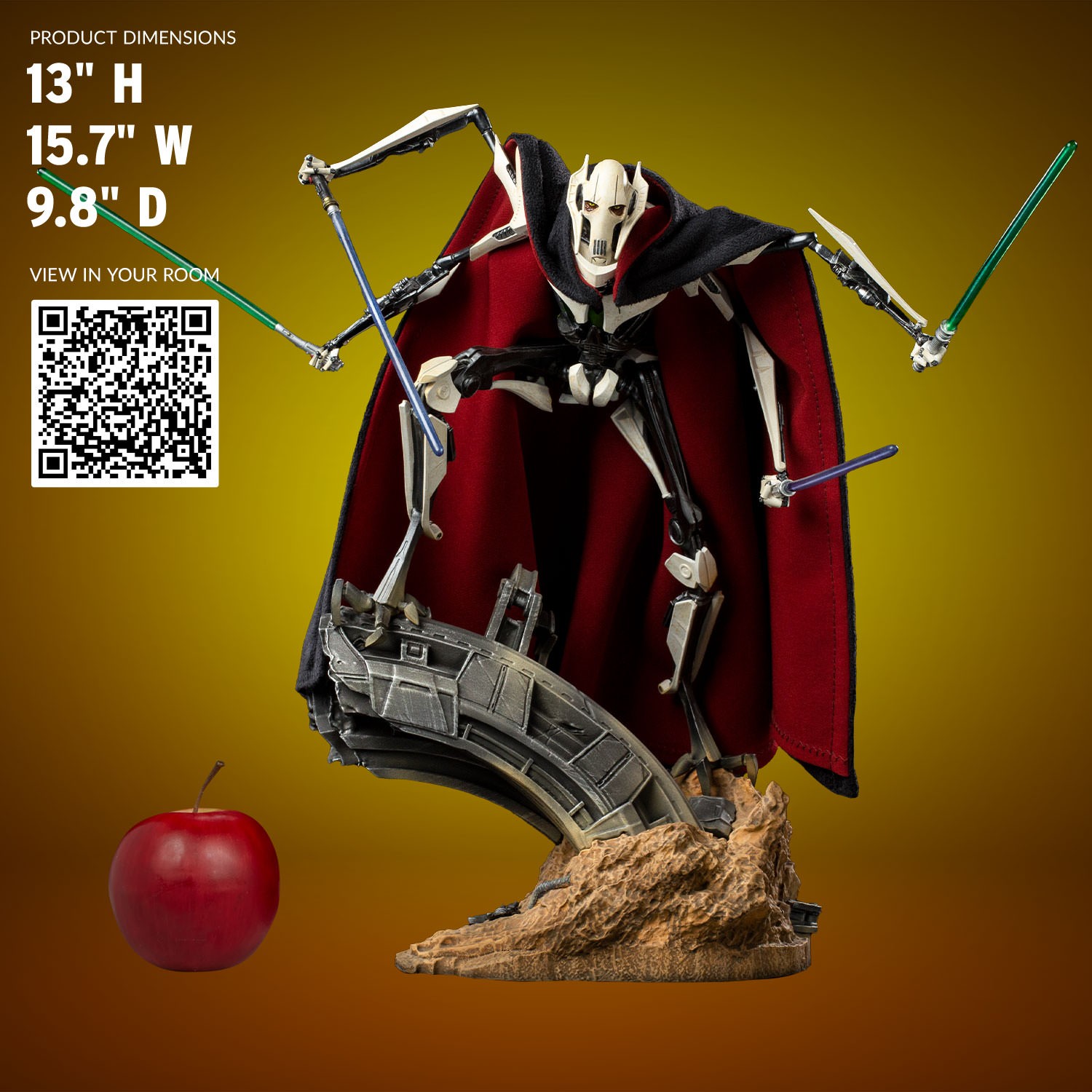 Star Wars General Grievous Deluxe 1 10 Scale Statue by Iron