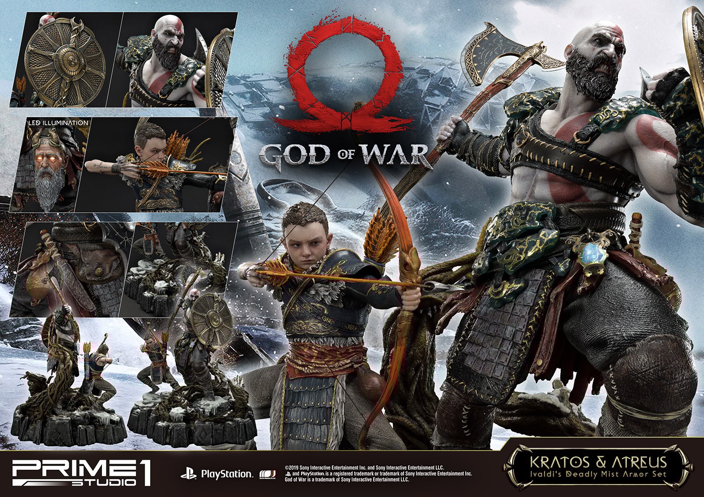 Kratos & Atreus Ivaldi's Deadly Mist Armor Set Collector Edition (Prototype Shown) View 39