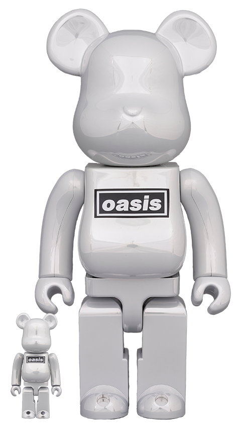 Be@rbrick Oasis White Chrome 100% & 400% Collectible Set by