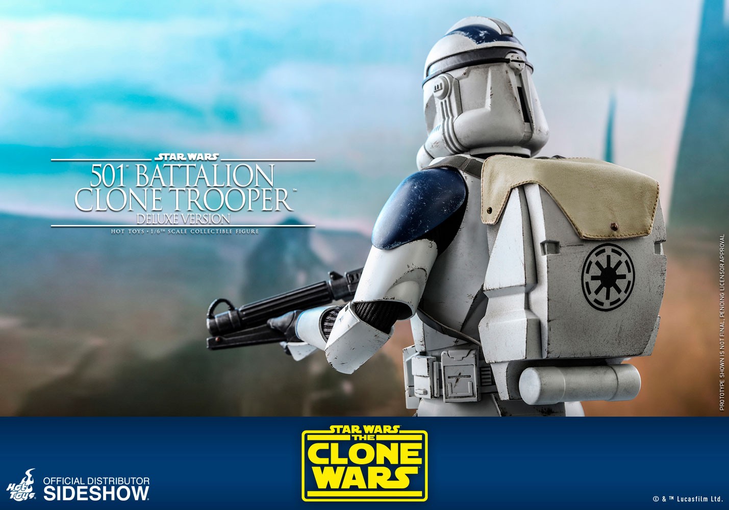 501st Battalion Clone Trooper (Deluxe) Sixth Scale Figure by Hot Toys- Prototype Shown