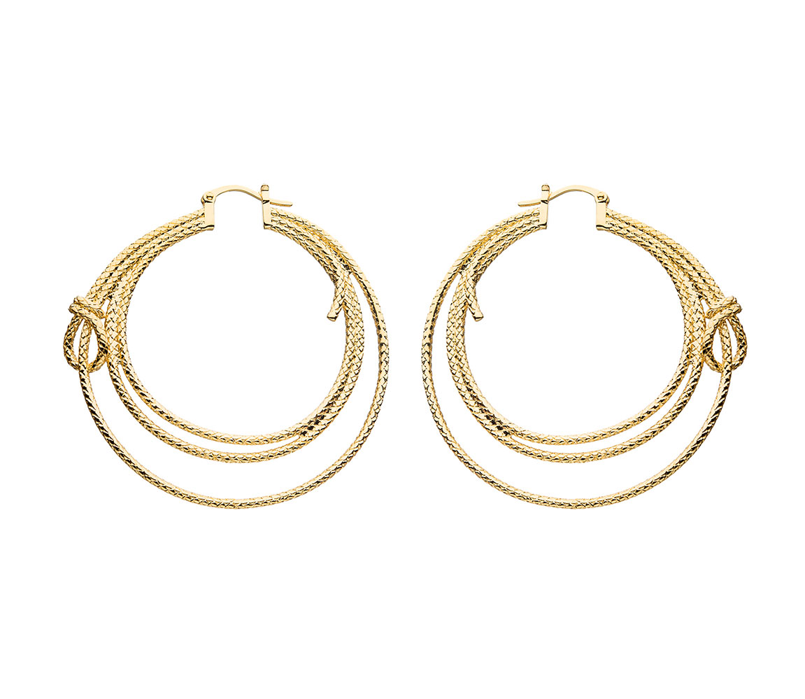DC Comics Wonder Woman Lasso Hoop Earrings (Gold) Jewelry  (Prototype Shown) View 2