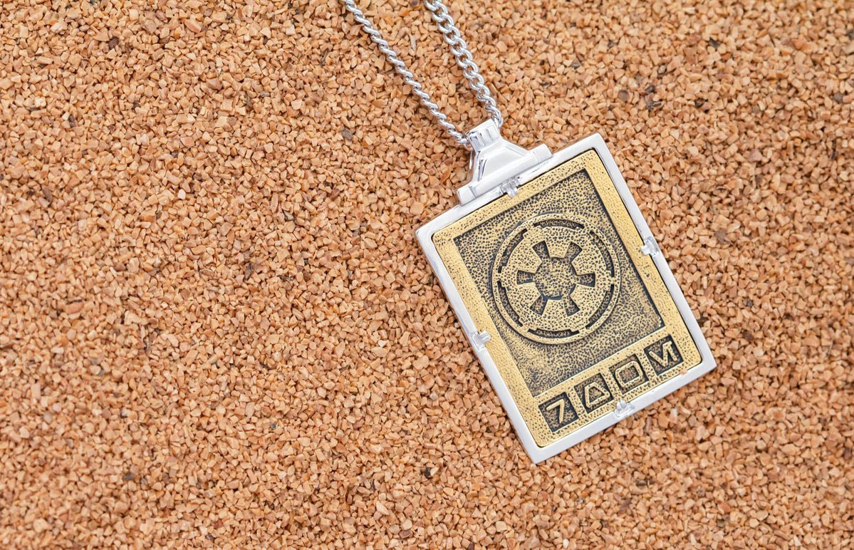 Imperial Credit Necklace (Yellow Gold) (Prototype Shown) View 6