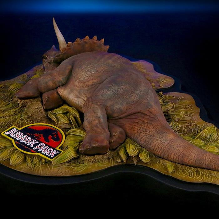 Jurassic Park Sick Triceratops Statues  (Prototype Shown) View 3