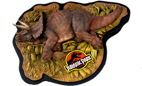 Jurassic Park Sick Triceratops Statues  (Prototype Shown) View 8