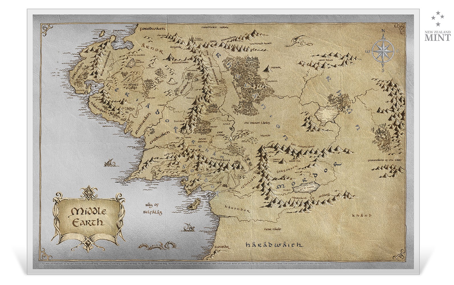 The Lord of the Rings Middle Earth Silver Foil- Prototype Shown
