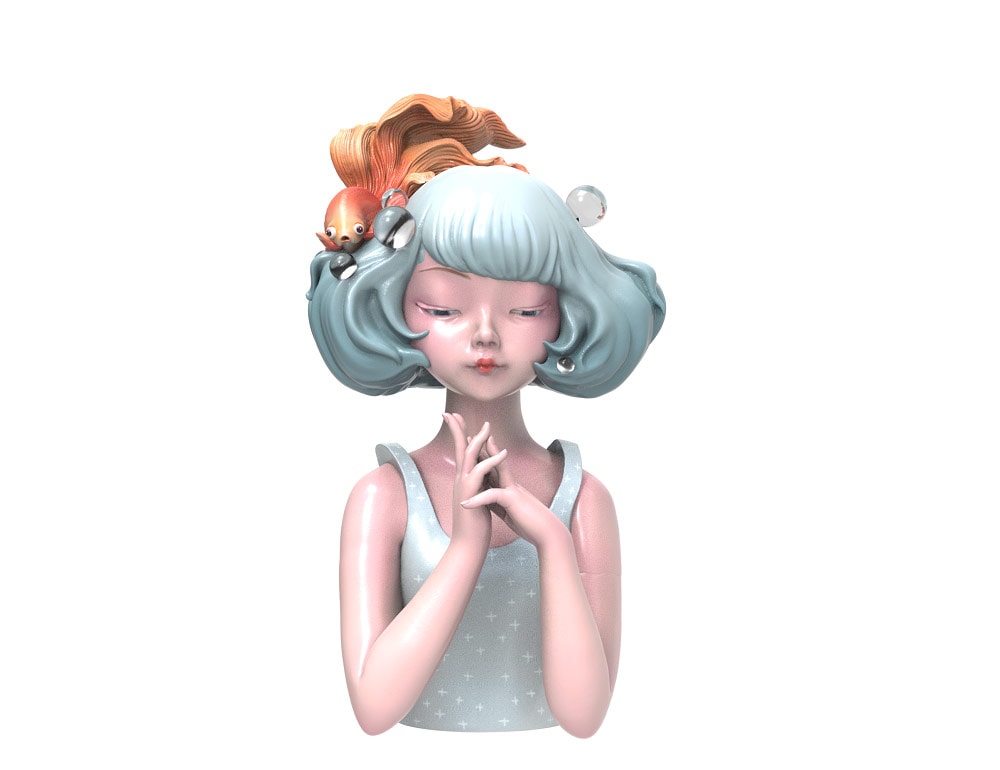 Squid Fish on Hair (Blue)- Prototype Shown