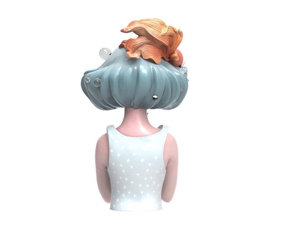 Squid Fish on Hair (Blue)- Prototype Shown