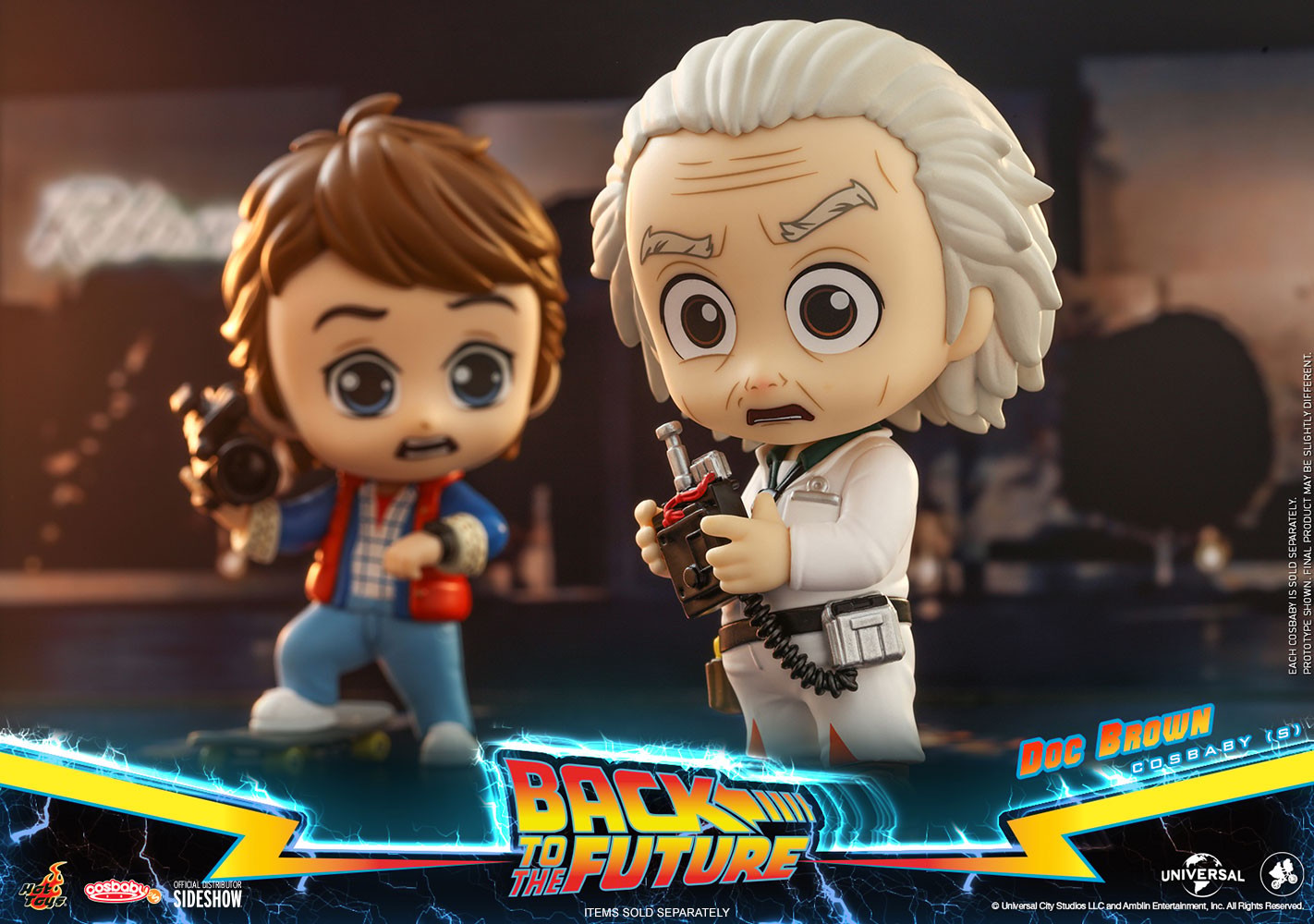 Back to the Future Doc Brown Cosbaby(S) Collectible Figure  (Prototype Shown) View 2