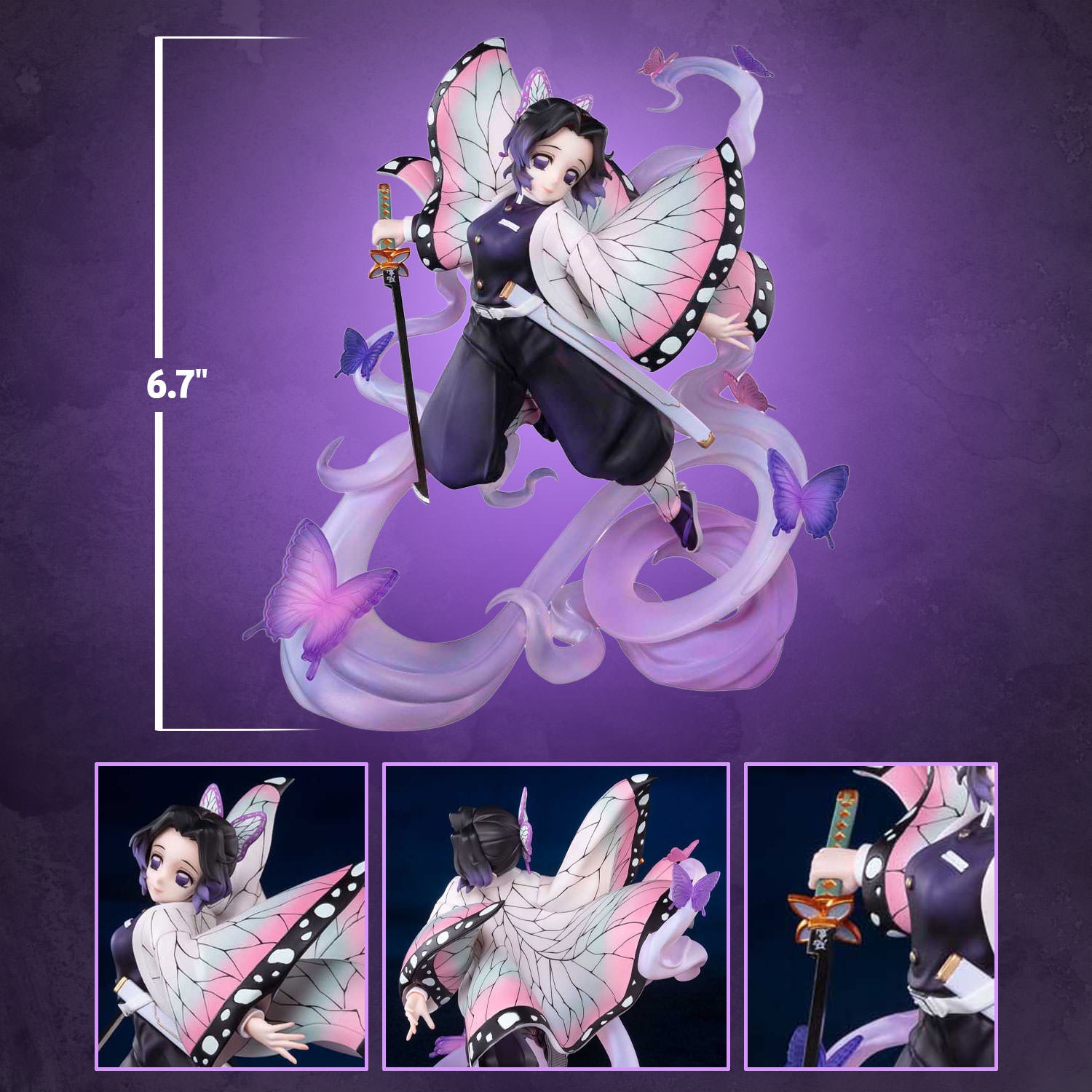 Demon Slayer Shinobu Kocho Insect Breathing Collectible Figure  (Prototype Shown) View 2