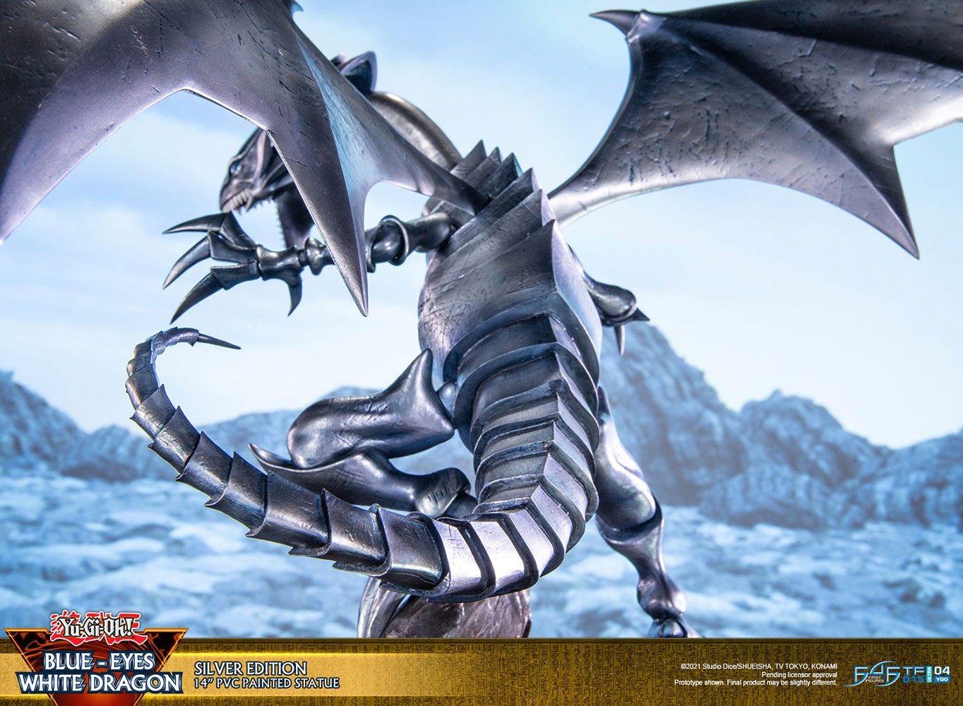 Yu-Gi-Oh! Blue-Eyes White Dragon (Silver Variant) Statues  (Prototype Shown) View 18