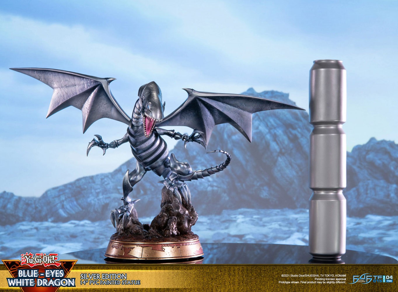 Yu-Gi-Oh! Blue-Eyes White Dragon (Silver Variant) Statues  (Prototype Shown) View 21