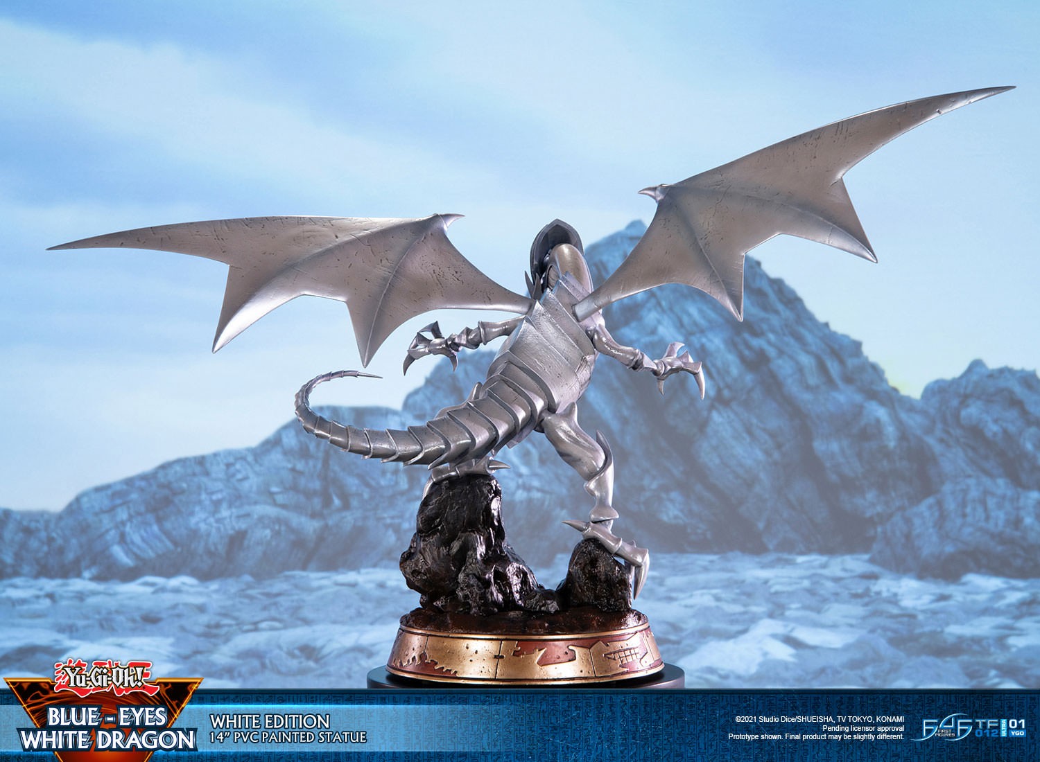 Yu-Gi-Oh! Blue-Eyes White Dragon (White Variant) Statues  (Prototype Shown) View 7