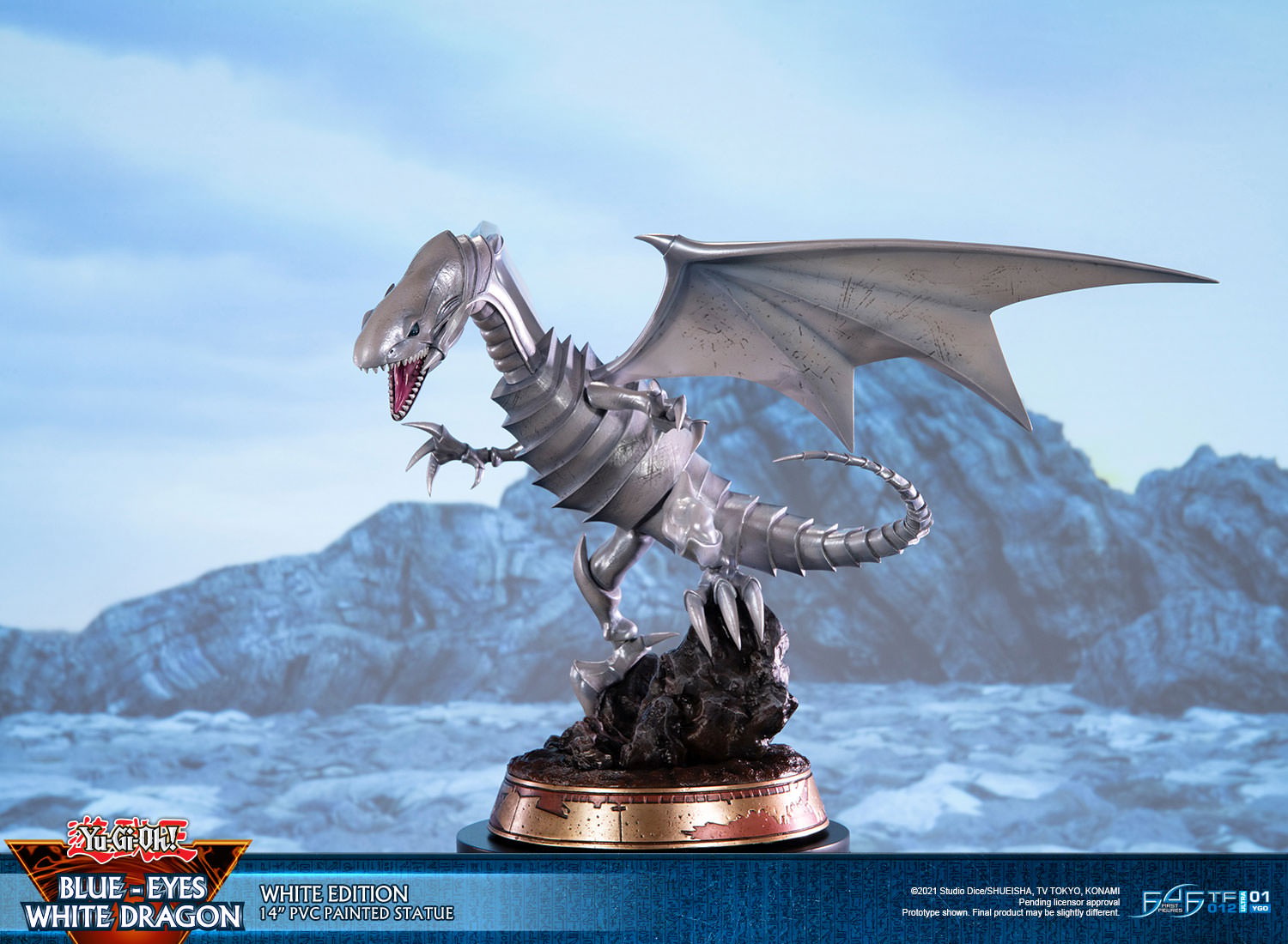 Yu-Gi-Oh! Blue-Eyes White Dragon (White Variant) Statues  (Prototype Shown) View 9