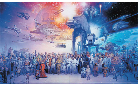 Star Wars Saga Wallpaper Mural