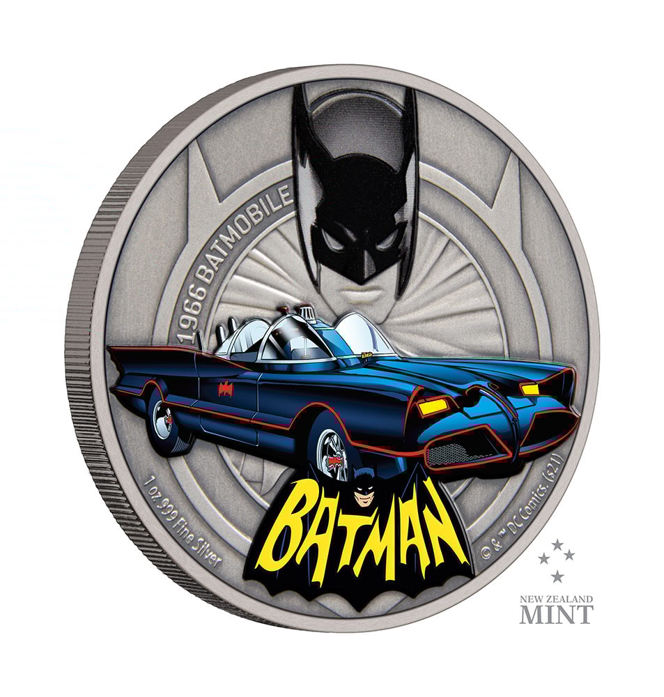 1966 Batmobile 1oz Silver Coin by New Zealand Mint | Sideshow