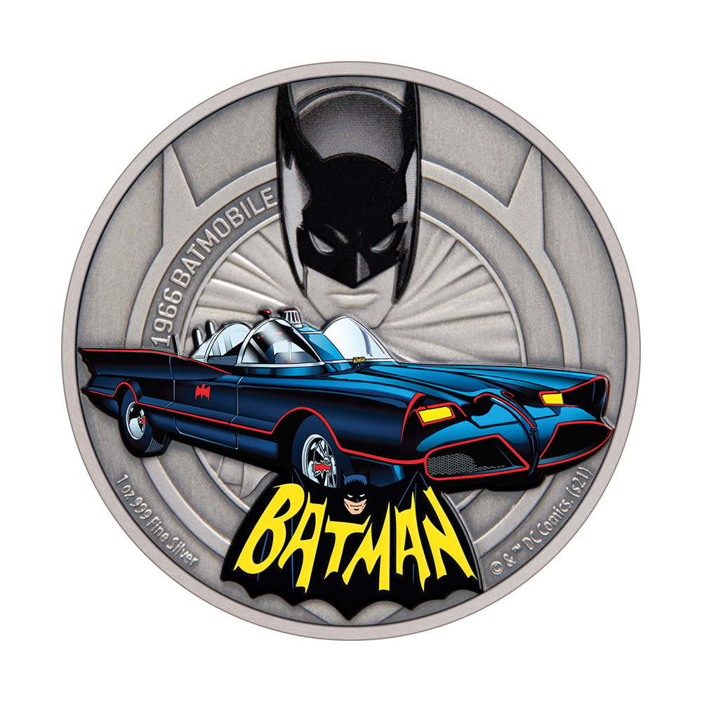 1966 Batmobile 1oz Silver Coin by New Zealand Mint | Sideshow