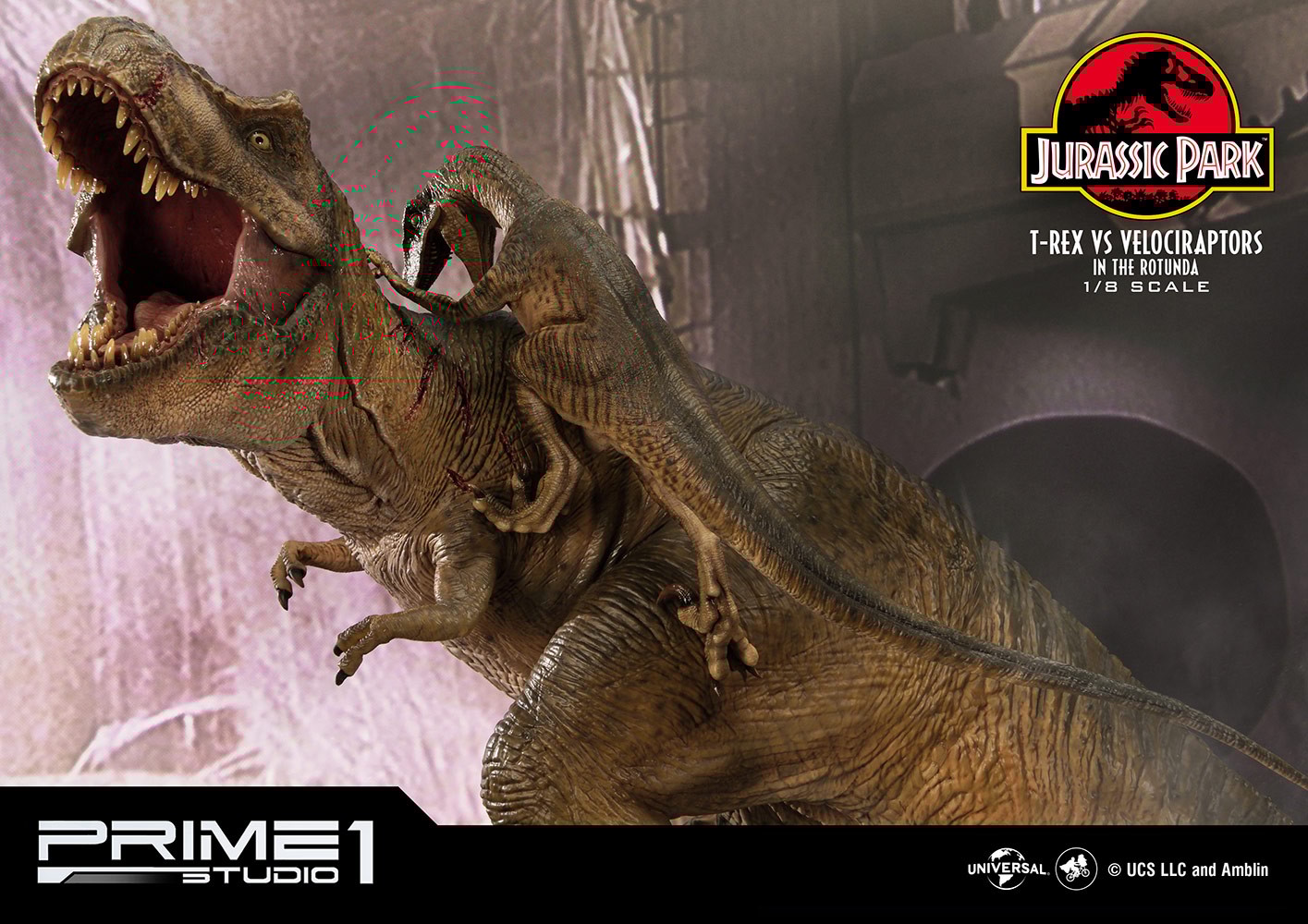 T-Rex Vs Velociraptors in the Rotunda