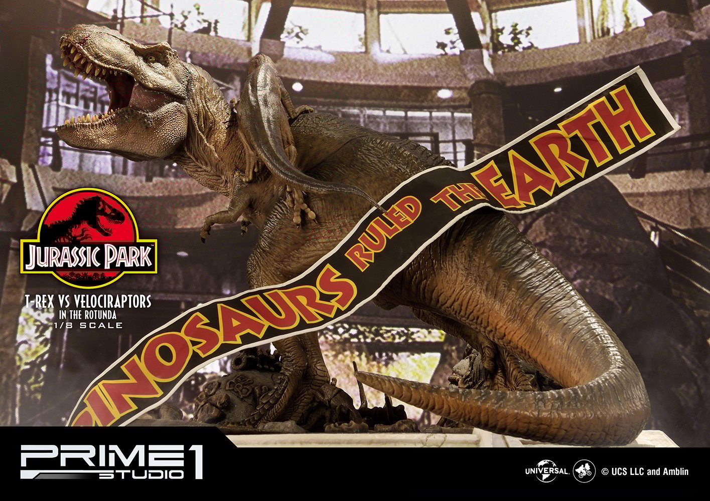 T-Rex Vs Velociraptors in the Rotunda