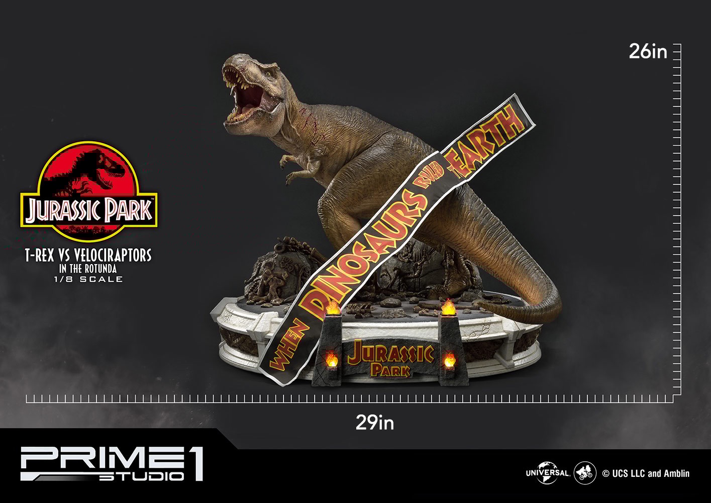 T-Rex Vs Velociraptors in the Rotunda