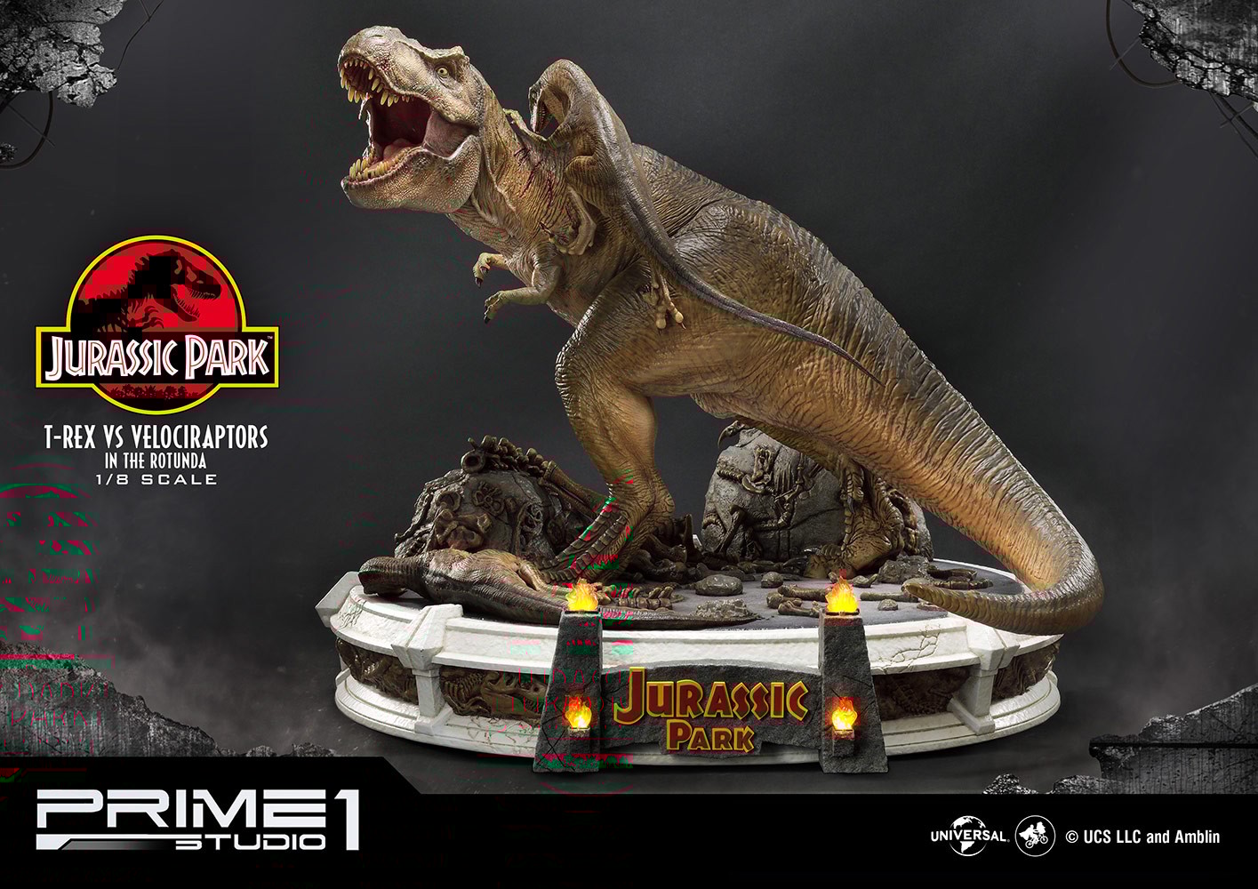 T-Rex Vs Velociraptors in the Rotunda