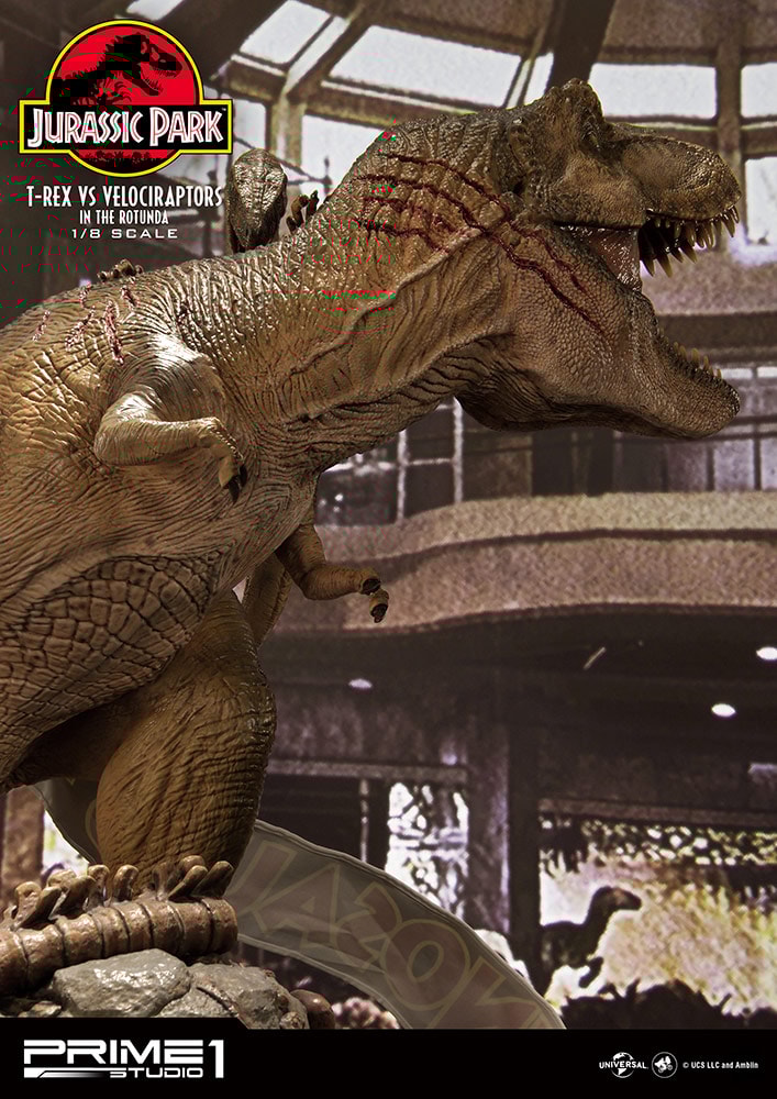 T-Rex Vs Velociraptors in the Rotunda