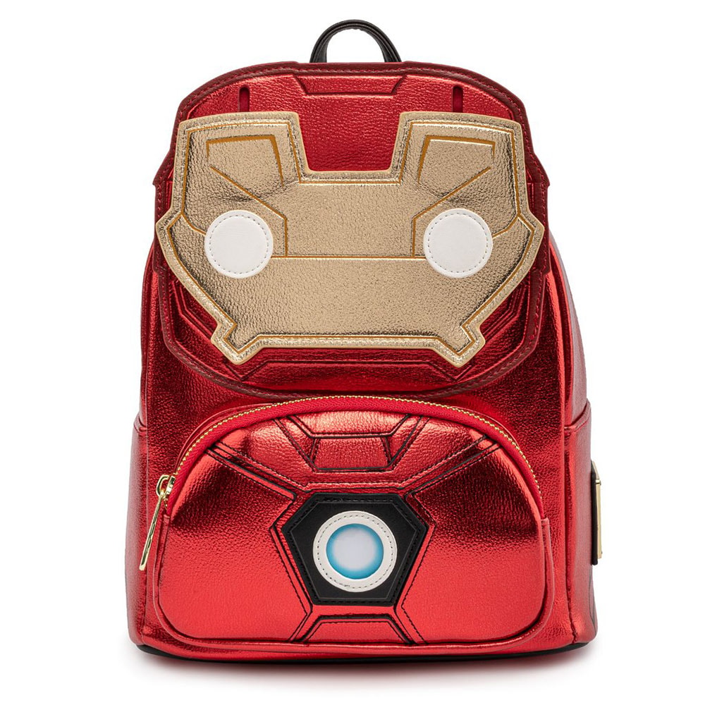 Loungefly Marvel Light Up War Machine Iron Man Cosplay Mini Backpack NEW W TAGS Amazon.com | Loungefly Marvel Light Up War Machine Cosplay  main image 4
