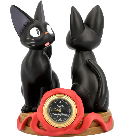 Studio Ghibli Jiji and Stuffed Plush Jiji Desk Clock Office Supplies  (Prototype Shown) View 8