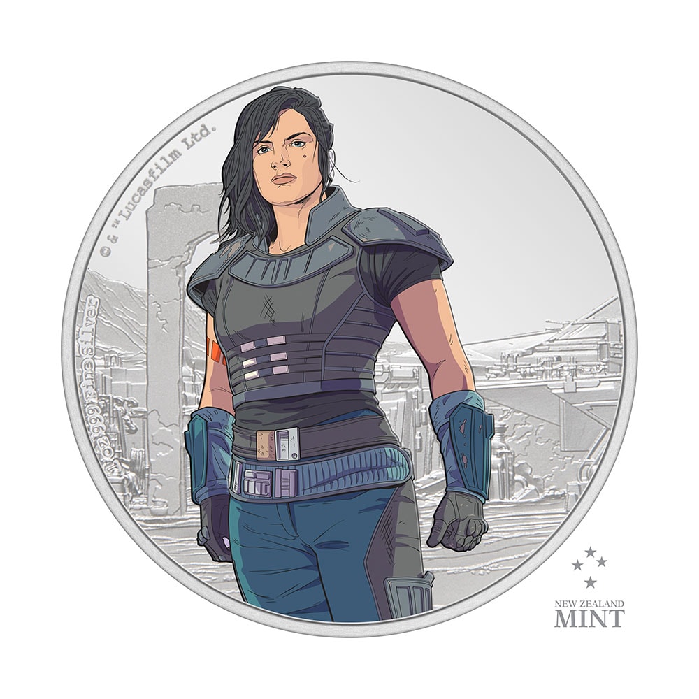 Star Wars Cara Dune 1oz Silver Coin Silver Collectible  (Prototype Shown) View 1