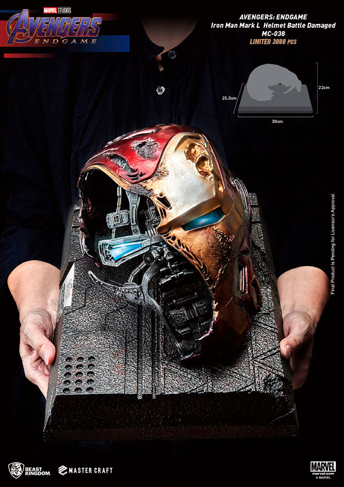 Iron Man Mark 50 Battle Damaged Helmet- Prototype Shown