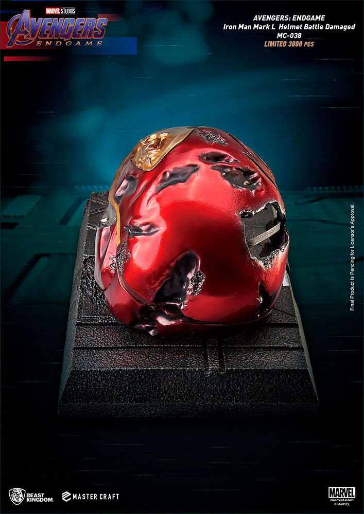 Iron Man Mark 50 Battle Damaged Helmet