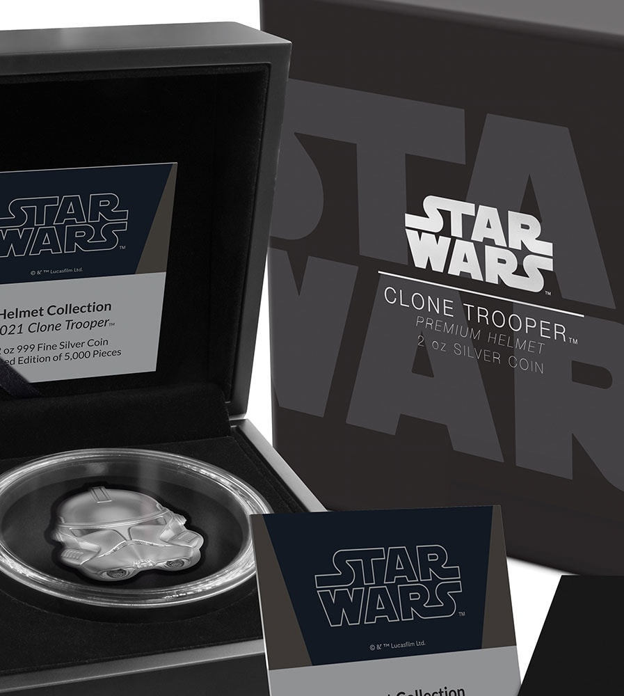 Clone Trooper Helmet 2oz Silver Coin