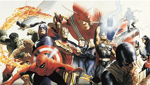 Marvel Alex Ross Wallpaper Mural | Sideshow Collectibles