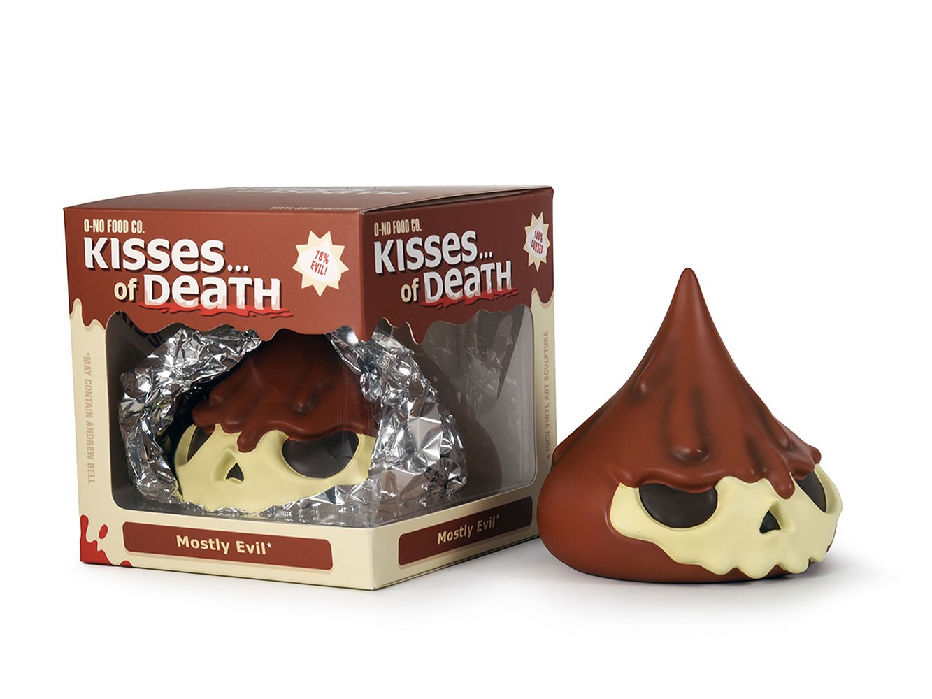 O-No Food Company Skull Kisses of Death Mostly Evil Vinyl Collectible  View 1