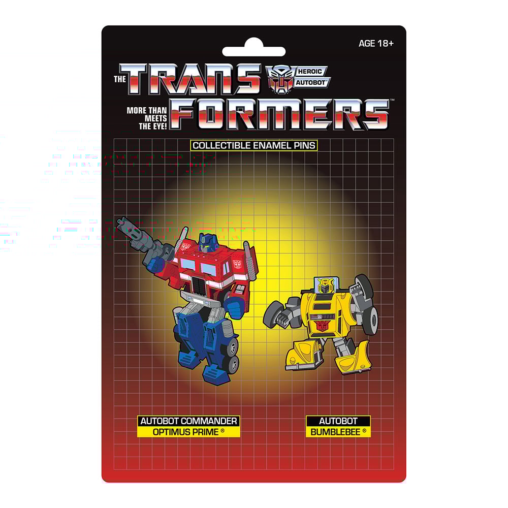 Optimus Prime x Bumblebee Retro Pin Set View 1