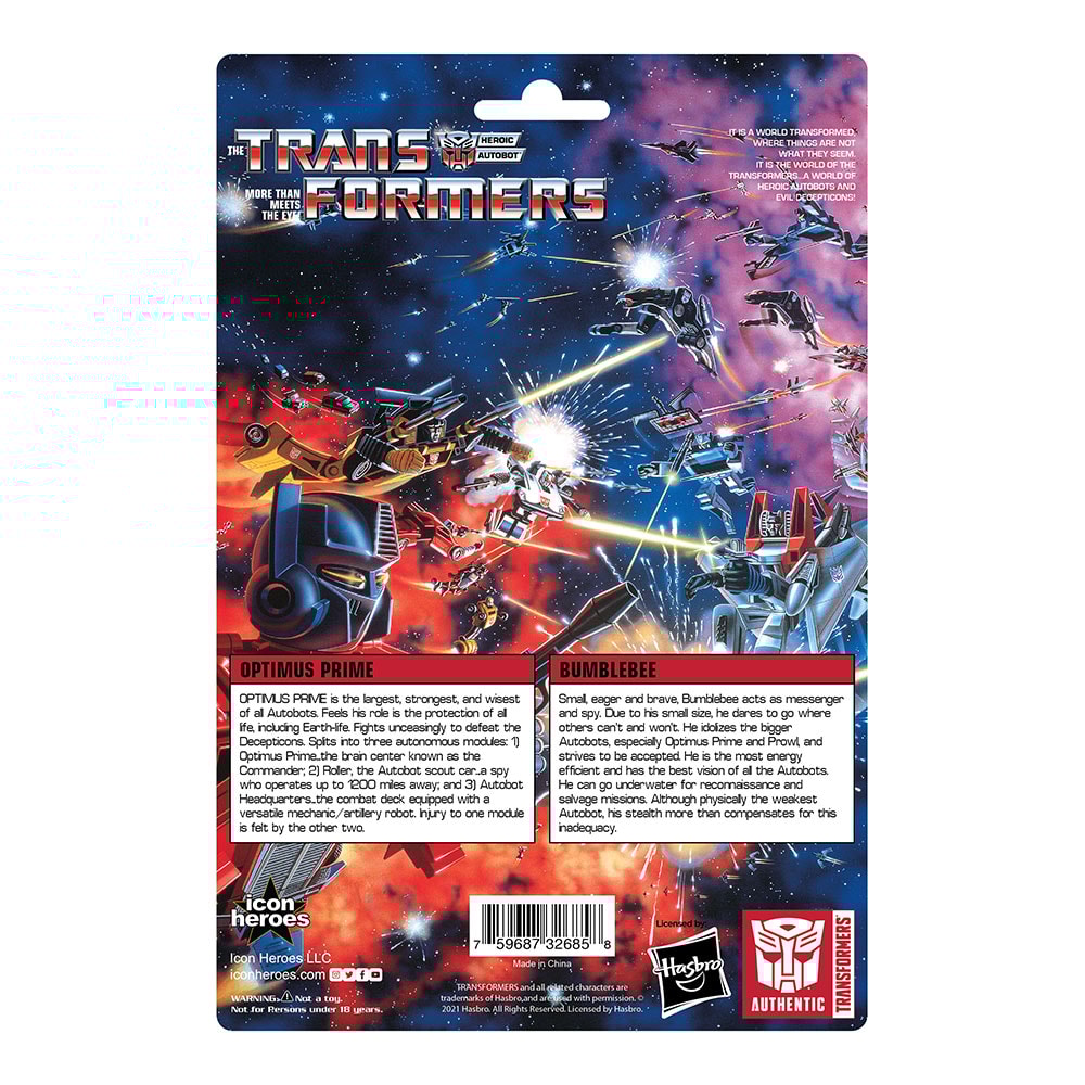 Optimus Prime x Bumblebee Retro Pin Set View 2