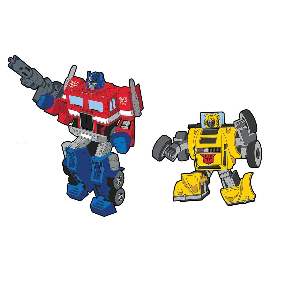 Optimus Prime x Bumblebee Retro Pin Set View 3