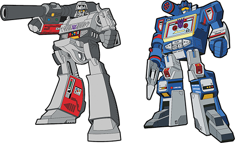 Megatron x Soundwave Retro Pin Set Sideshow Collectibles