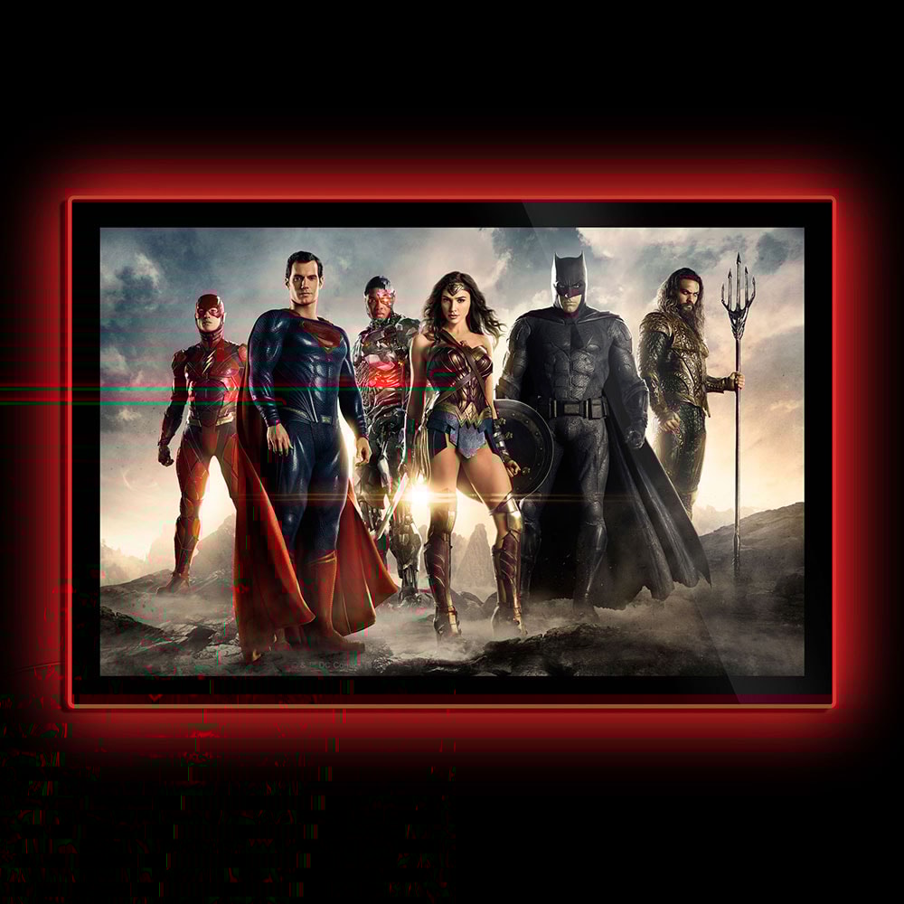 Justice League of America Movie Poster LED Poster Sign Sideshow
