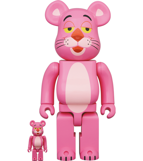 人気のファッションブランド！ Pink Be@rbrick Panther by Set Figure Collectible 400% & 100% キューブリック、ベアブリック