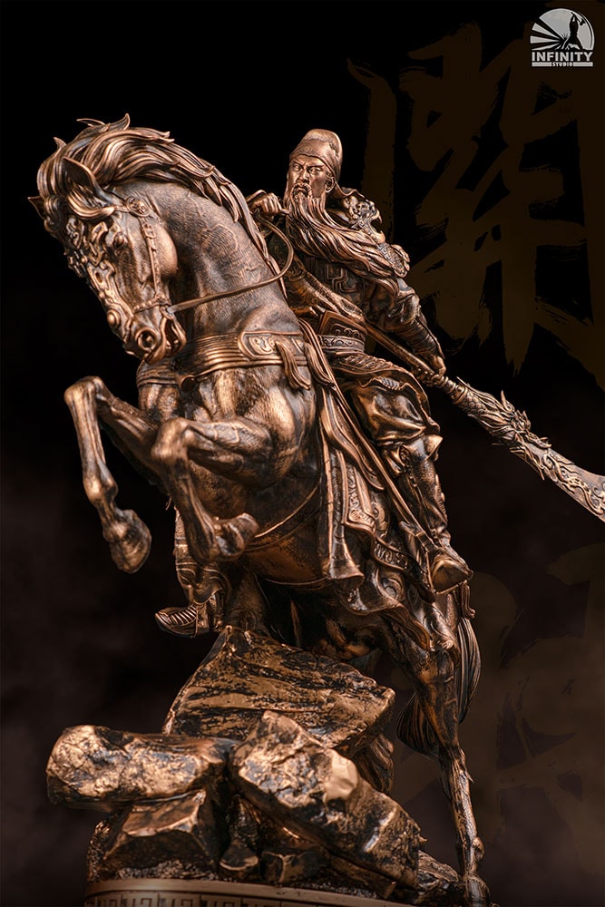 Three Kingdoms Generals Three Kingdoms Generals Guan Yu Bronzed Statues  (Prototype Shown) View 3