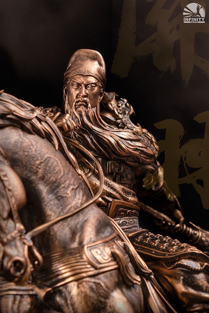 Three Kingdoms Generals Three Kingdoms Generals Guan Yu Bronzed Statues  (Prototype Shown) View 4