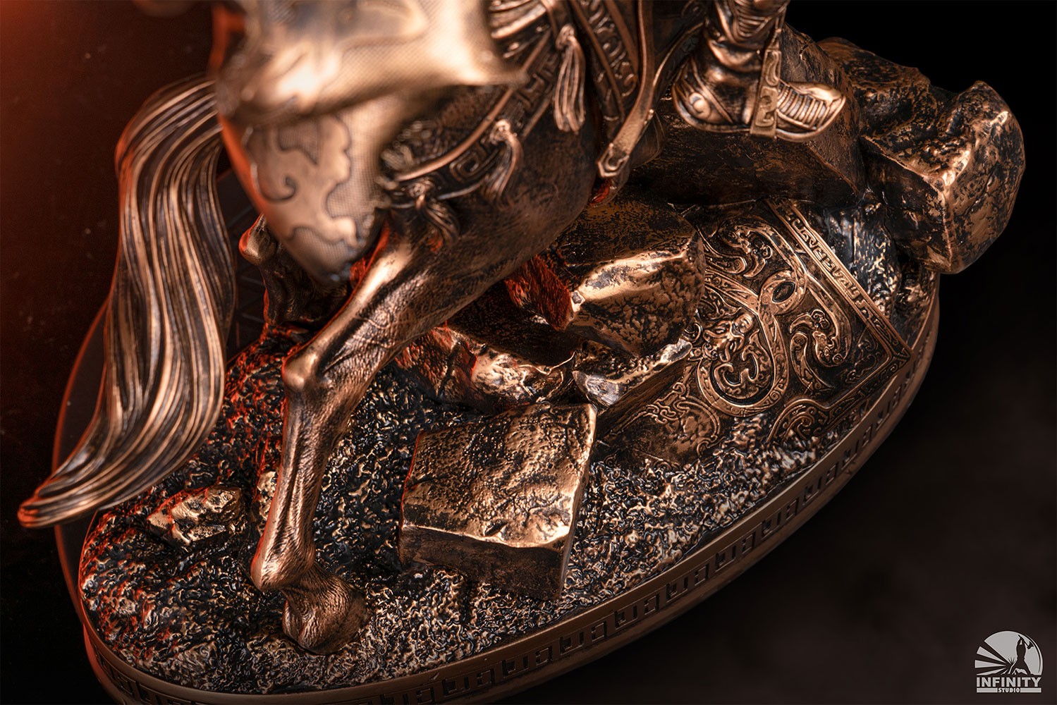 Three Kingdoms Generals Three Kingdoms Generals Guan Yu Bronzed Statues  (Prototype Shown) View 11
