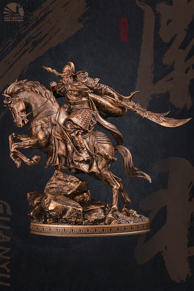 Three Kingdoms Generals Three Kingdoms Generals Guan Yu Bronzed Statues  (Prototype Shown) View 15