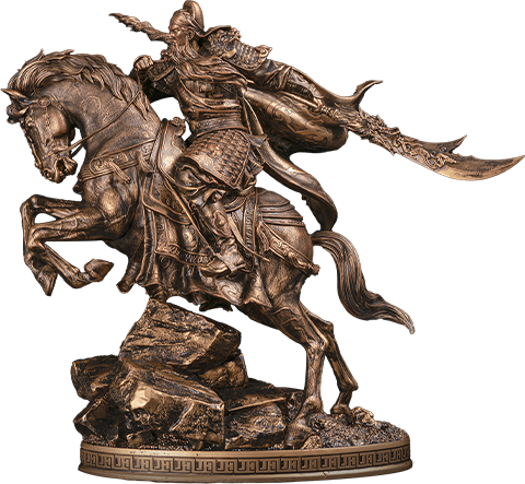 Three Kingdoms Generals Three Kingdoms Generals Guan Yu Bronzed Statues  (Prototype Shown) View 17