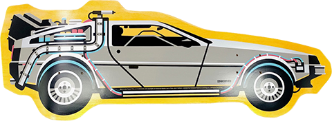 Back to The Future Part I DeLorean Shaped- Prototype Shown