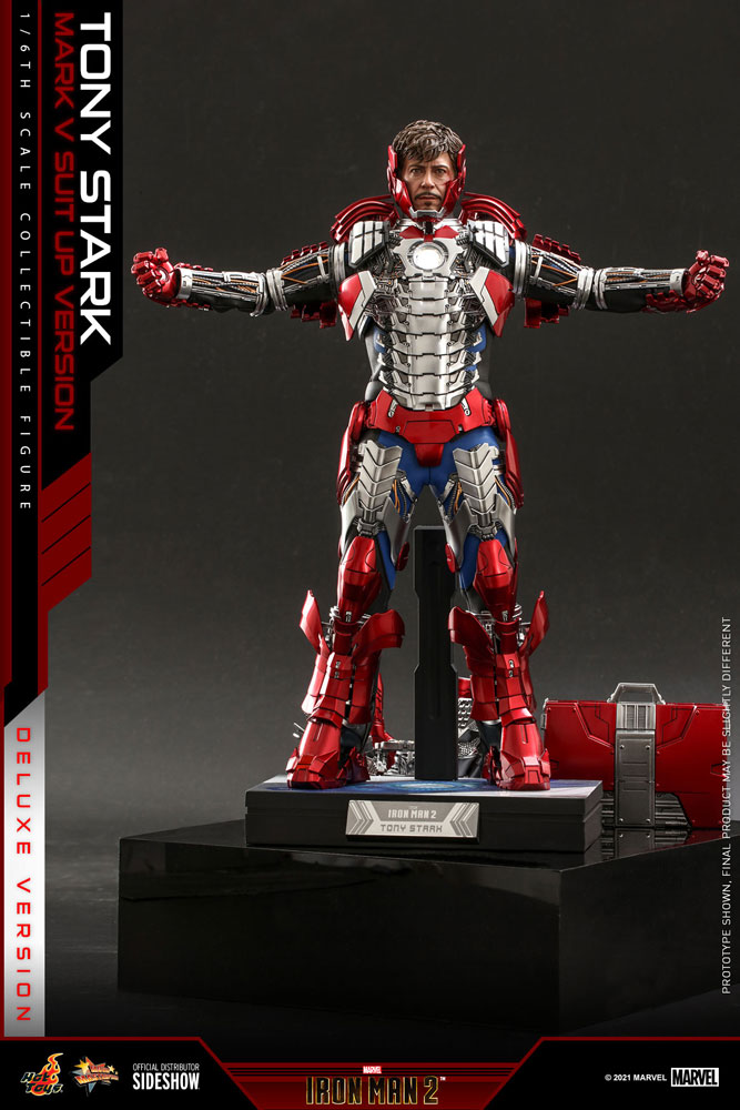 Tony Stark (Mark V Suit Up Version) Deluxe (Prototype Shown) View 11
