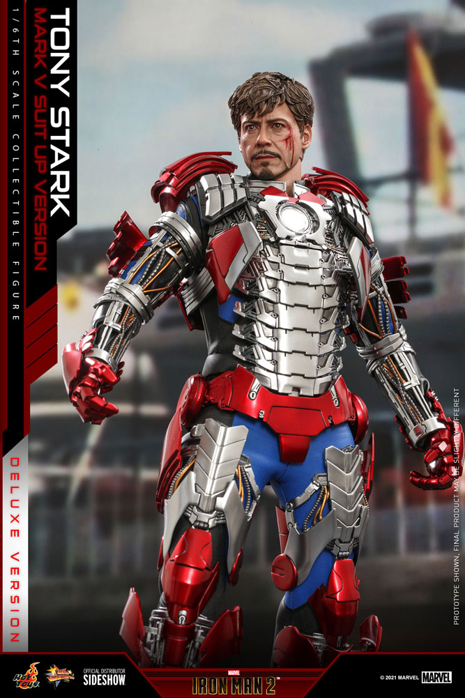 Tony Stark (Mark V Suit Up Version) Deluxe (Prototype Shown) View 15